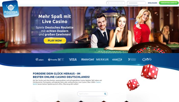 DrückGlück Casino Homepage